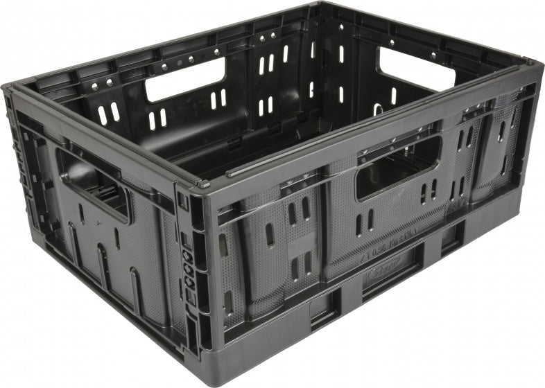 plastic folding crate small 20 liter folding black