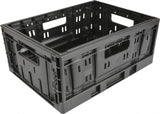 plastic folding crate small 20 liter folding black