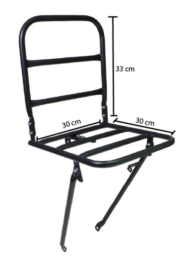 Frontbærer med kronebolt montering 30 x 30 cm stålmatt svart