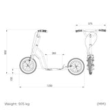 Stiga Sports Air Scooter 12 inch Autoped Step Black