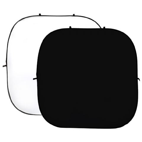 Studioking baggrundskort hvid sort 240x240 cm