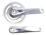 SUNRACE - SUNRACE CREMET 38T CREM LÄNGD 170 mm. Silver Aluminium Spieeless. 92mm Cover. -8 mm djup