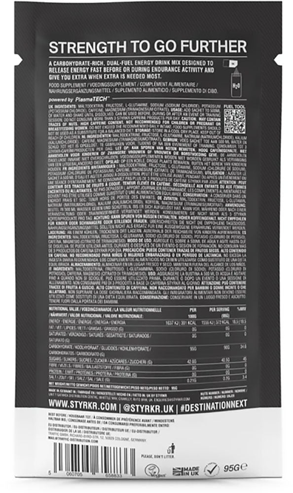 Kofeínový dvojsacharidový energetický nápoj Styrkr mix90 12er box