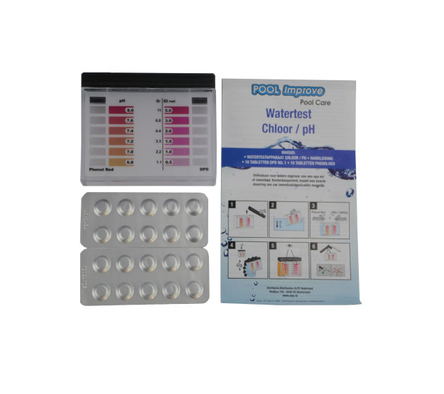 Poletni zabavni testni komplet za izhodiščni merjenje merjenja klora in pH vrednost