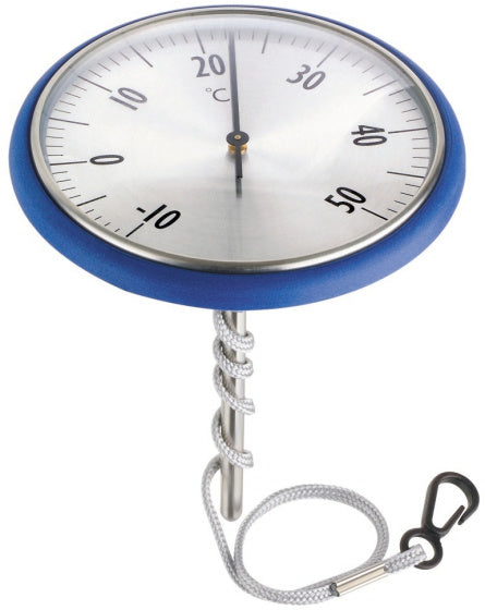 Summer Fun Thermometer buoy stainless steel blue