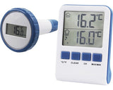 Summer Fun Thermometer Digital White Blue