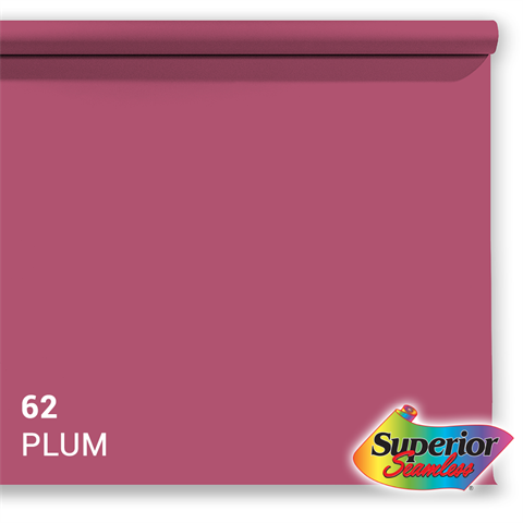 Superior Hannergrondpabeier 62 Plum 1.35 x 11m