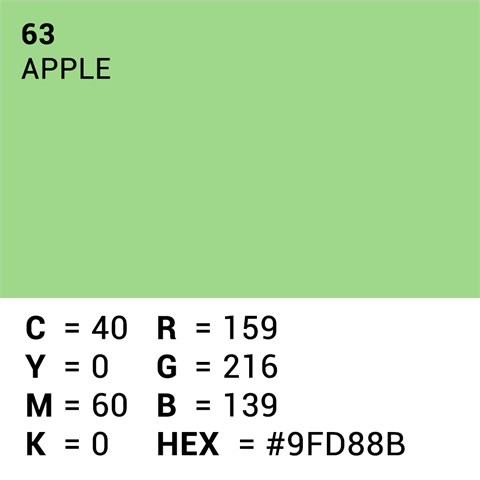 Superior background paper 63 Apple 1.35 x 11m