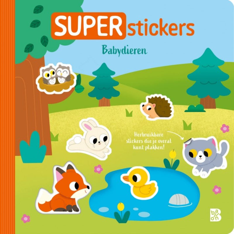 Standaard uitgeverij superstickers: babydieren