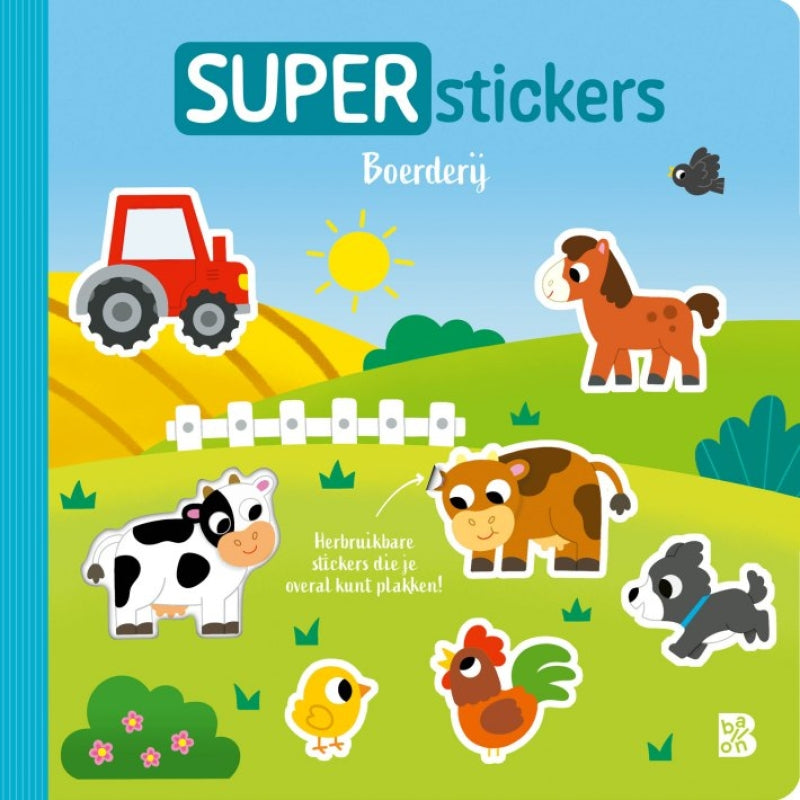 Standaard uitgeverij superstickers: boerderij