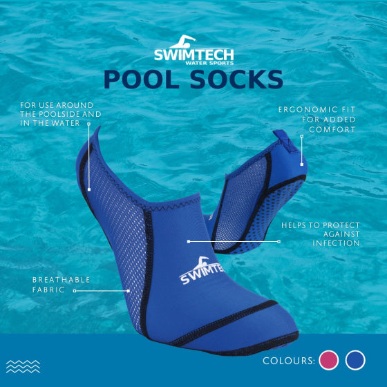 SwimTech Swimming socks Junior Polyester Blue Size 37.5 40