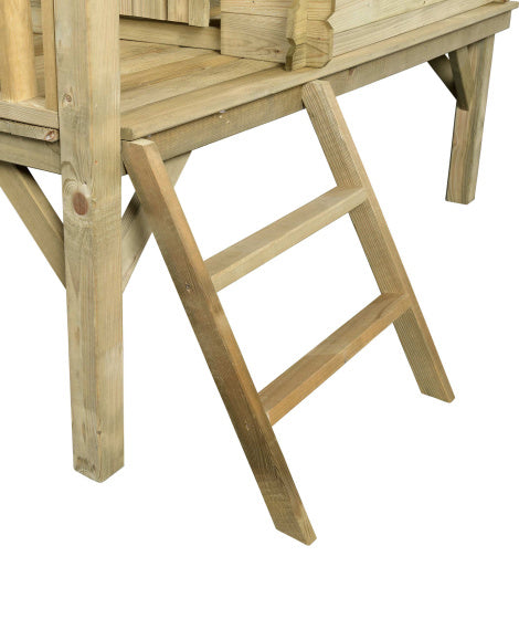 Playhouse en bois camilla swing avec une diapositive verte naturelle