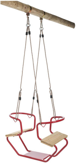 Swinging Duo Swing 92 x 44 x 53 cm jekleno rdeče naravno