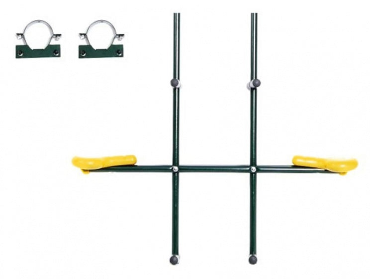 Swinging duo swing 99 x 23,5 cm in acciaio verde giallo