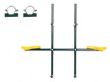 Swinging duo swing 99 x 23,5 cm in acciaio verde giallo