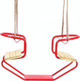 Swinging Duo Swing 92 x 44 x 53 cm jekleno rdeče naravno