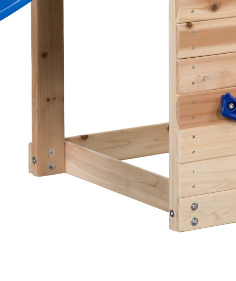 Swinging Mari Play Set se skluzavkovým dřevem Natural Blue