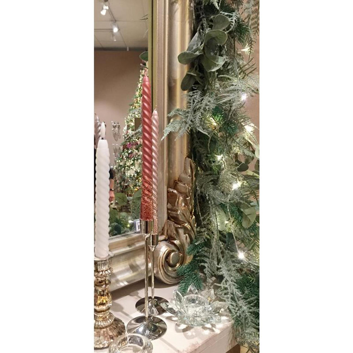 Decoris dinerkaars swirl ossenbloed glitter 2st