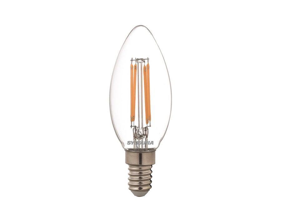 RockShox LED lamp - Candle - E14 - 470 Lm - Clear - Dimmable
