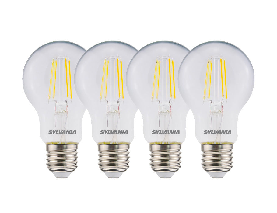Sylvania LED LAMP - E27 - 470 LM - BOL - Transparent - 4 pezzi