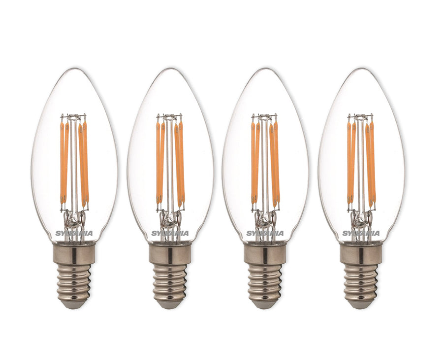 Sylvania LED LAMP E14 470 LM svíčka čistá 4 kusy