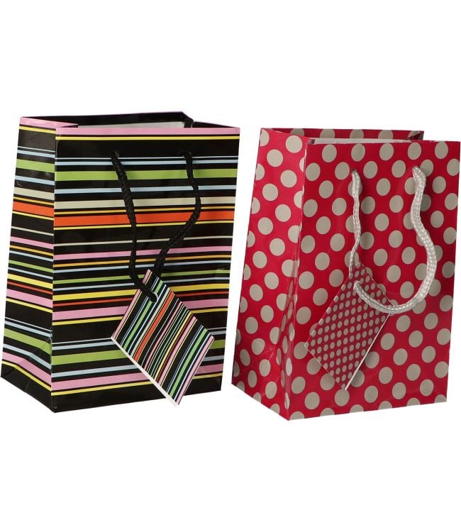 Jvdl luxury gift bag small striped dot assorted