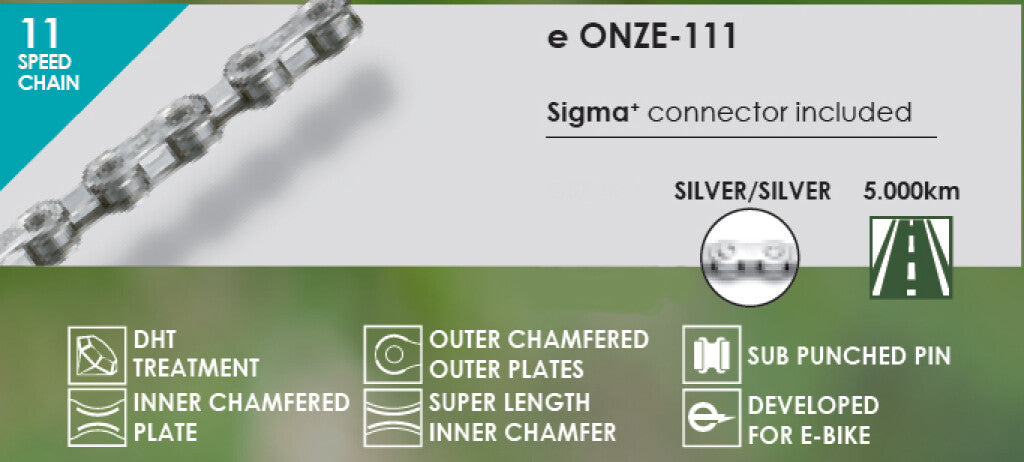 Taya Chain onze-111 1 2x5 64x136 E-bike, 11 speed, silver