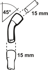 Коляно за медна запойка Cornat 1s 45gr 15mm (2бр.) - td504015