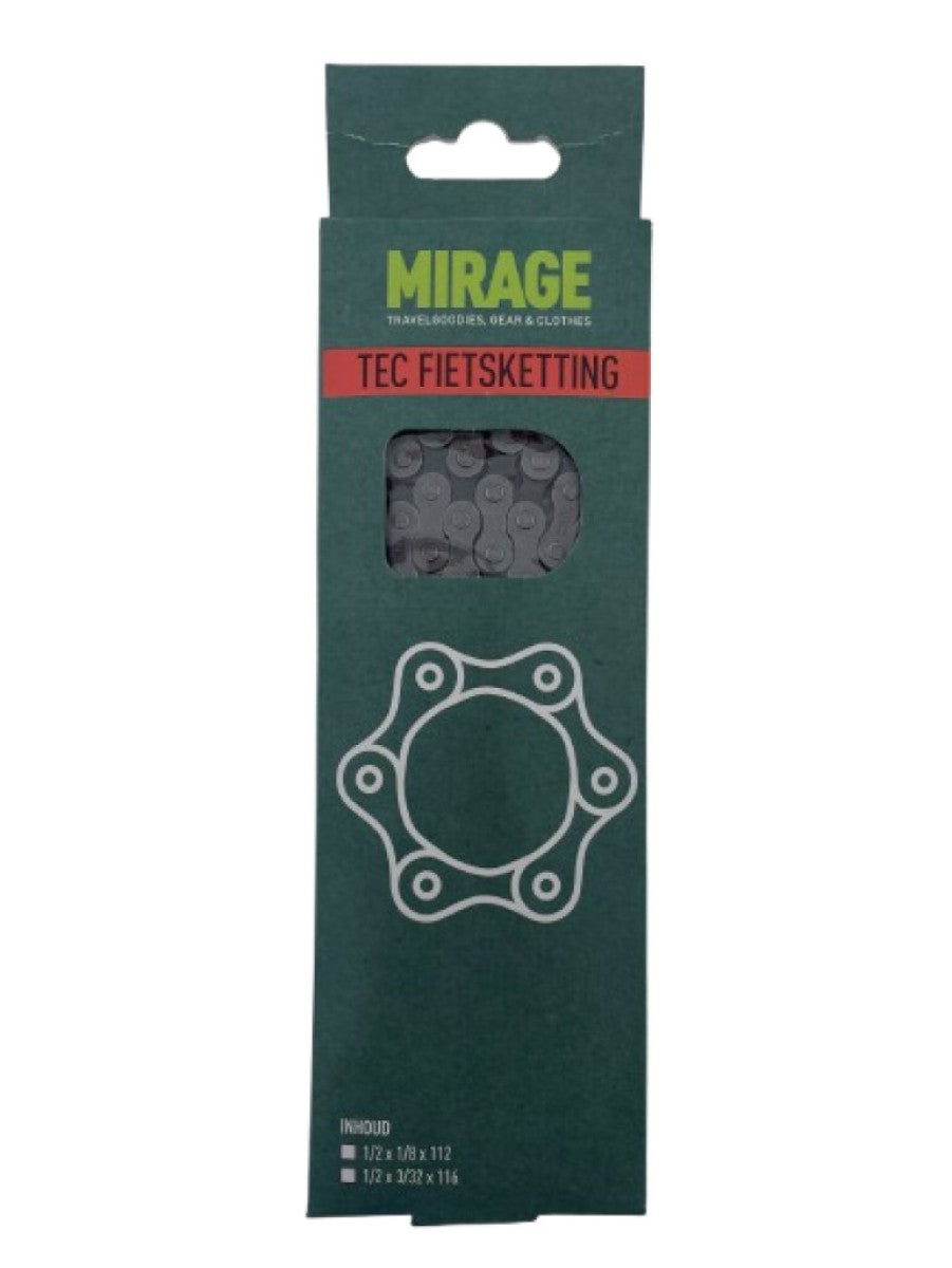 Mirage bicycle chain TEC ½-⅛ 1V 112l steel silver