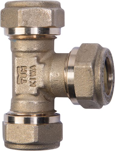 Cornat Compression Fitting Brass T-Piece 12x12x12mm - tec583650