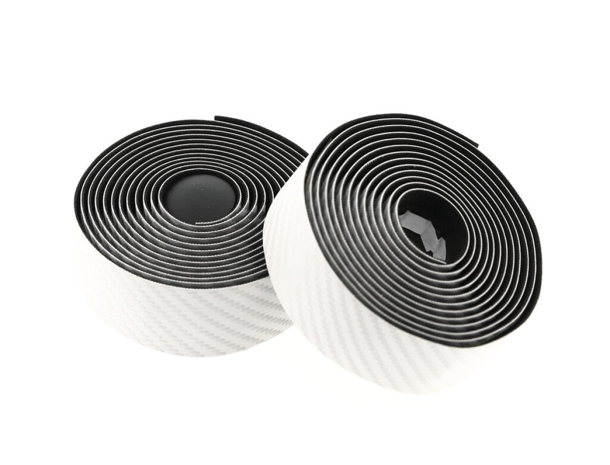 Tecora  e stuurlint magnifique carbon look, ø2.5x30mm, 2m,wit