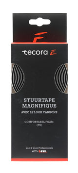 Tecora  e stuurlint magnifique carbon look, ø2.5x30mm, 2m,wit