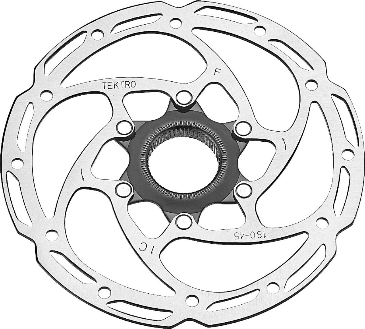 Tektro brake disc tr180-45 180mm 2.3mm center lock silver
