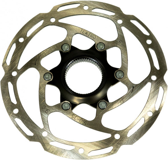 Tektro Brake Disc Rotor Centerlock 160 mm sølv sort