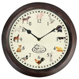 Horloge de conception Esschert avec animaux de ferme