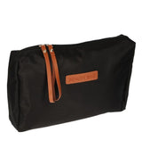 Traveler toilet bag Beauty Bag Black Brown 30cm x 20cm