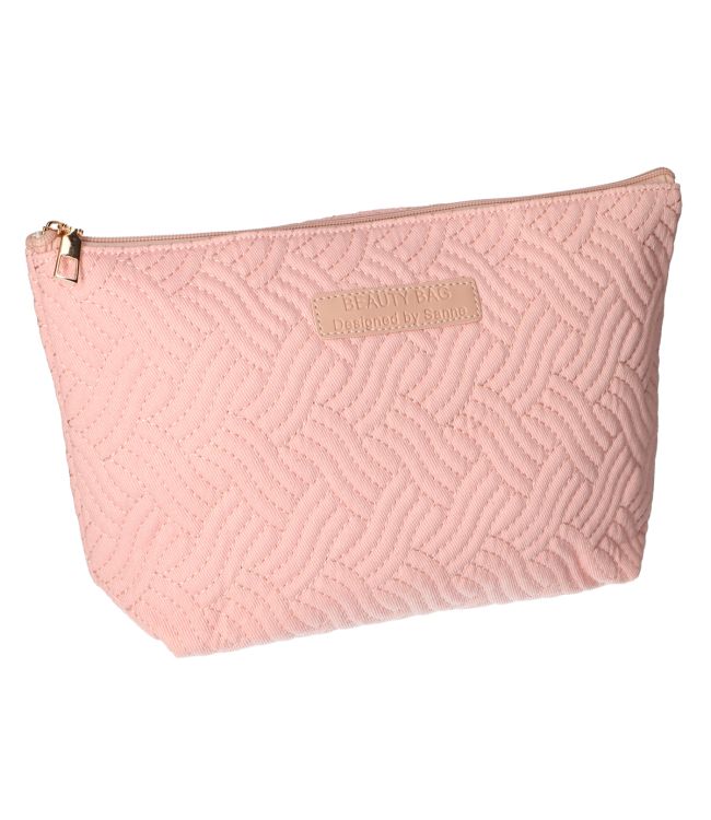 Popotniška toaletna torba lepotna torba val mehka roza 30 cm x 19,5 cm