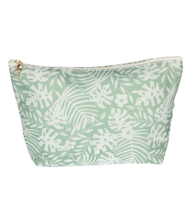 Traveler toilet bag Palm Green White 30cm x 19.5cm