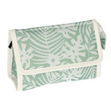 Reisespiegeltasche Blätter grün weiß 16,5cm x 11cm