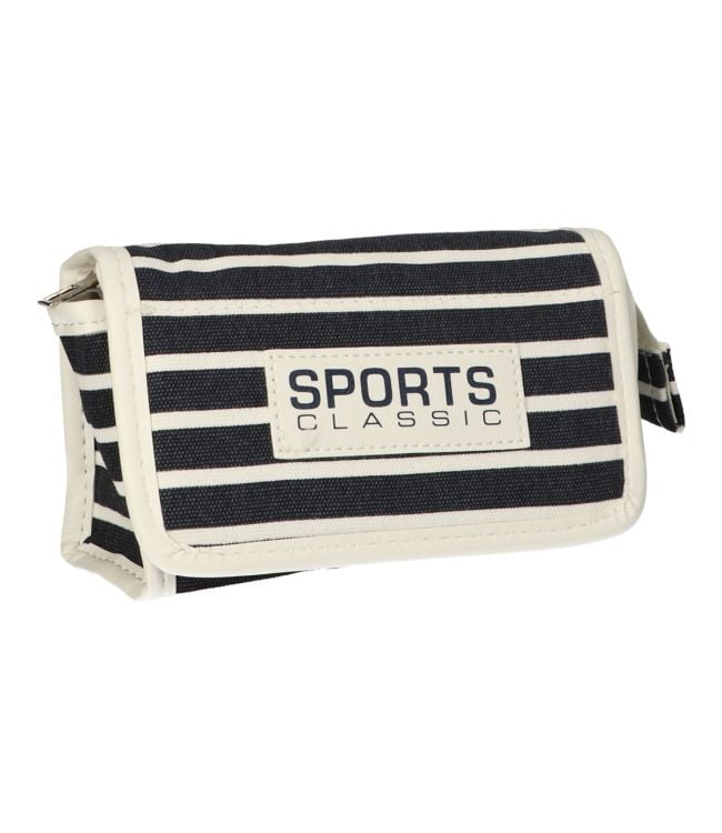 Traveler mirror bag Stripe Blauw Sports Classic 16.5x11cm