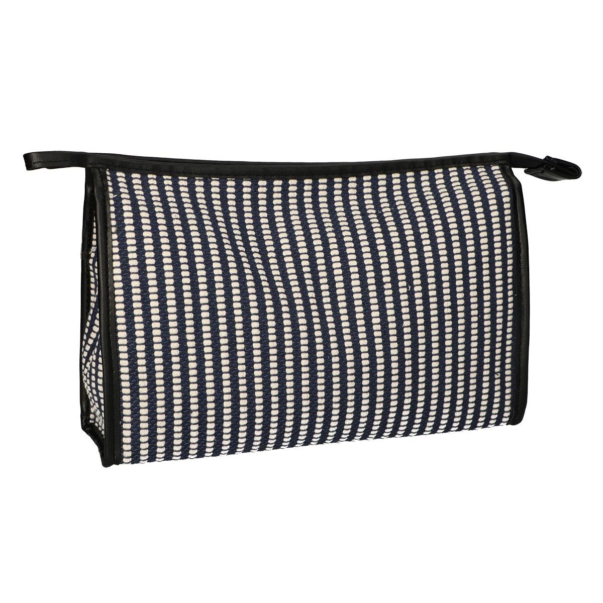 Traveler toiletry bag stripe blue cream 30x20cm