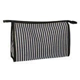 Traveler toiletry bag stripe blue cream 30x20cm