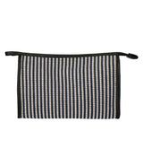 Reisende toalettpose stripe blauw creme 30x20cm