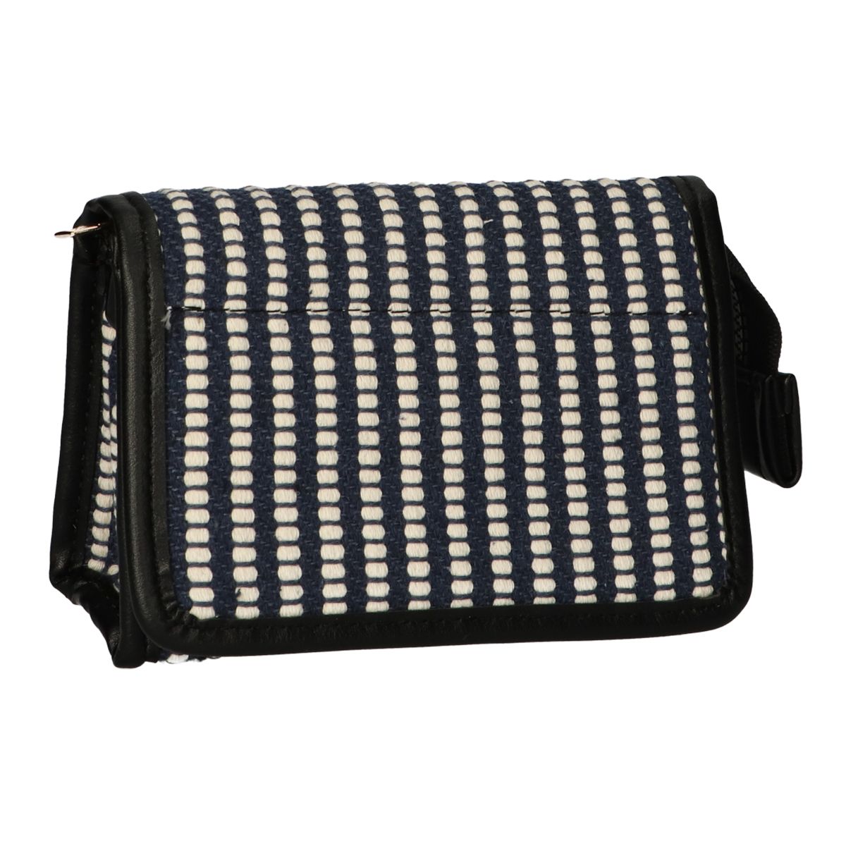 Cestovní taška na zrcadlo pruhovaná modrá krémová 16,5x11cm