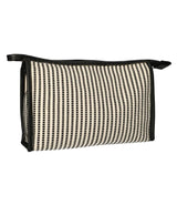Traveler toilet bag Stripe Black Creme 30x20cm