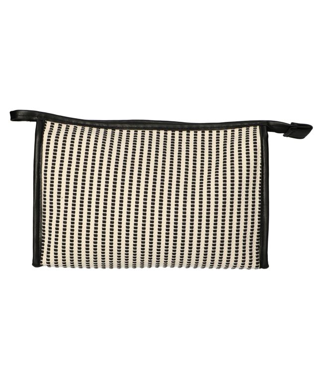 Traveler toilet bag Stripe Black Creme 30x20cm