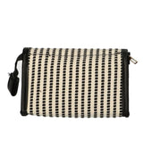 Traveller Mirror Bag Streifen schwarz Creme 16.5x11cm