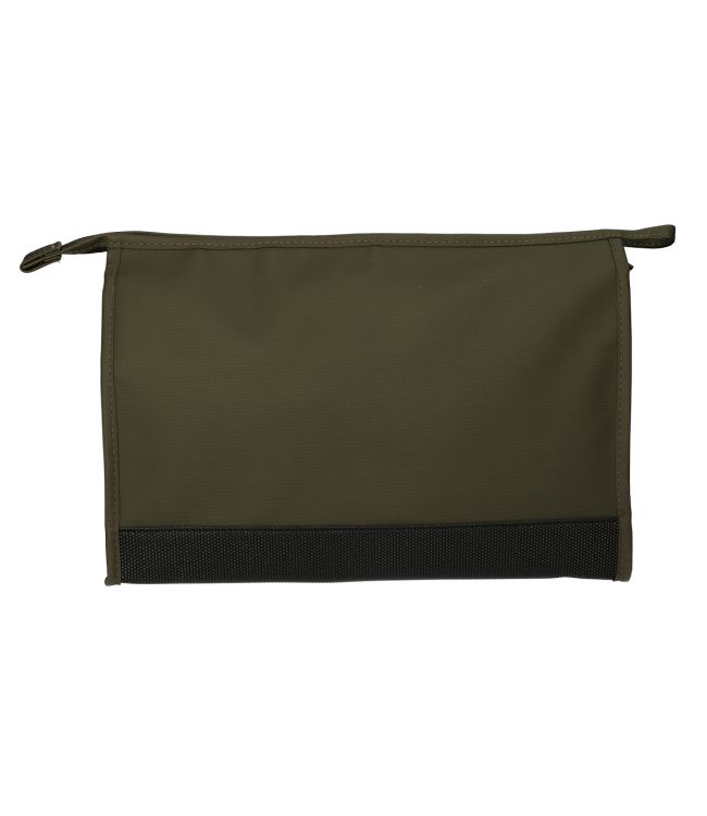 Traveler toilet bag rubber bottom green 35x24cm