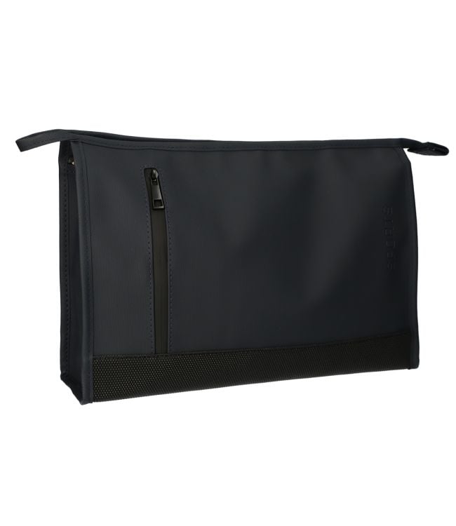 Traveler toilet bag rubber bottom black 35x24cm
