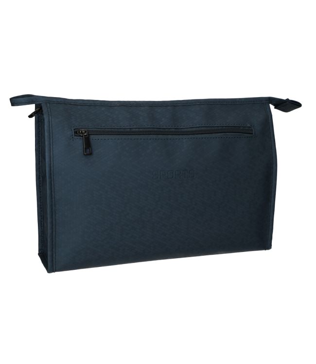 Resenär toalettväska rits horisontella blå 35x24 cm